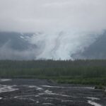 A view of the mountains from across the river.